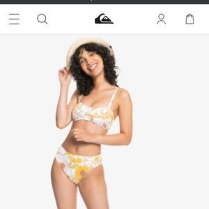 Quicksilver Women’s Classic Contoured Bikini Top & High Waist Bottoms